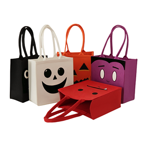 Duurzame vilten tas Halloween Kerst cadeau handtas wasbaar herbruikbaar festival boodschappentas lichtgewicht snoep opbergzak - Product Image 2