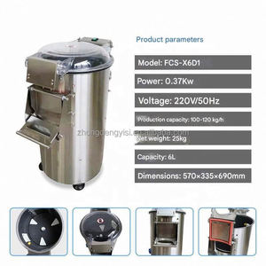 Garantie 1 an Éplucheuse de manioc robuste, Éplucheuse de légumes, Machine à laver et à éplucher les pommes de terre, Éplucheuse de légumes robuste - Product Image 2