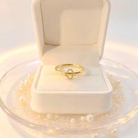 Bague Trèfle Ajoure en Acier Inoxydable 5mm pour Femme, Style Minimaliste, Vente en Gros, En Stock