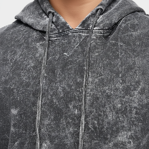 Sweats à capuche délavés à l'acide 100% coton de haute qualité impression bouffée personnalisée et logo brodé sweats à capuche de lavage à l'acide anti-rides respirants - Product Image 1