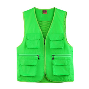 Chaleco de Trabajo con Múltiples Bolsillos, Fibra de Poliéster, Azul, Talla M, Ropa de Trabajo, Deportes al Aire Libre - Product Image 3