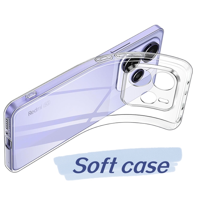 Ultra Thin TPU Silicone Soft Case for Xiaomi Redmi Note 14 13 12 12T 11 11S 11T Pro+ Pro Plus 14C 13C 11A 4G 5G Clear Back Cover