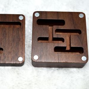 Personnalisé Gravé <span class=keywords><strong>Bois</strong></span> boutons de Manchette avec Boîte-Cadeau Carrée Ensemble pour Garçon D'honneur Mari Cadeaux De Mariage - Product Image 2
