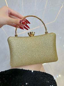 New Cross-border Shiny Polyester Rhinestone Clutch Evening <b>Handbag</b> Women's Elegant Fashion Crossbody Hasp Closure Daily Tanjing - Product Image 4