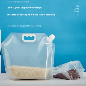 Cấp thực phẩm PE + vật nuôi có thể tái chế đứng lên túi cho năm hạt bột gạo khô hàng hóa chống ẩm mèo lưu trữ thực phẩm - Product Image 2