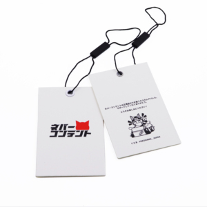 Private Fashion Recycled White Black Paper Hang Tag LOGO for Clothing/Hoodies/T-shirt/Dress/Jeans/Price/Luggage Swing Tag Label - Product Image 3