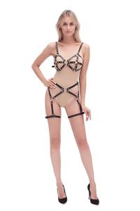 Ventes chaudes de lingerie érotique pour femmes, harnais <span class=keywords><strong>en</strong></span> cuir gothique, <span class=keywords><strong>jarretelles</strong></span> de bondage BDSM, <span class=keywords><strong>jarretelles</strong></span> de cage, ceintures, lingerie sexy, suspensions de cuisse - Product Image 3