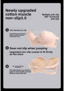 Soutien-gorge absorbant le fer de style japonais petite poitrine rassemblement anti-dérapant épaule <span class=keywords><strong>string</strong></span> respirant <span class=keywords><strong>dentelle</strong></span> épaisse taille basse push-up sexy - Product Image 3