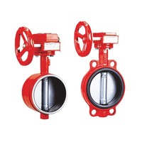 Vanne papillon rainurée DN50-DN300 en fonte ductile avec joint EPDM, interrupteur à vis sans fin, protection incendie UL FM CE – Fabricant