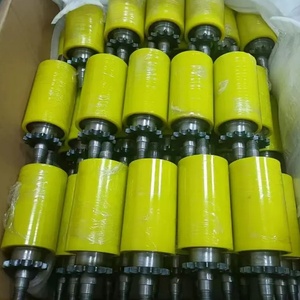 Rueda de poliuretano PU30 para línea transportadora, con doble rodamiento, núcleo de hierro, silenciosa, antidesgaste, recubierta de caucho, rueda de alimentación de caucho - Product Image 1