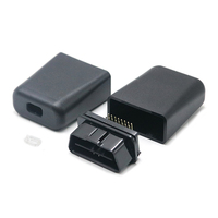 Caja OBD J1962 Negra de 16 Pines Ensamblada ST-SOH-028 con Orificio USB Tipo C, Conector OBD2 de 16 Pines Macho en Ángulo Recto de SETOCONT