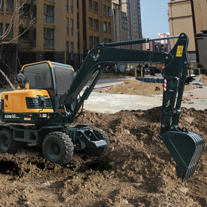 Excavatrice sur pneus HW60 neuve de 6 tonnes, mini-pelleuse de 0,21 m3, 44,3 kW, au meilleur prix et à haute efficacité - Product Image 6