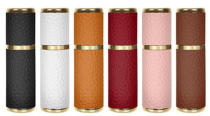 Botella de atomizador de <span class=keywords><strong>Perfume</strong></span> 5ML <span class=keywords><strong>Mini</strong></span> botella de recarga de <span class=keywords><strong>Perfume</strong></span> de aerosol de Colonia vacía con estuche de cuero de lujo para mujeres y hombres de viaje - Product Image 4