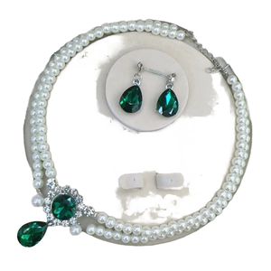 Collier de clavicule à double rangée de perles, design classique français, zircon, imitation perle, nouvelle arrivée, bijoux élégants et décontractés - Product Image 1