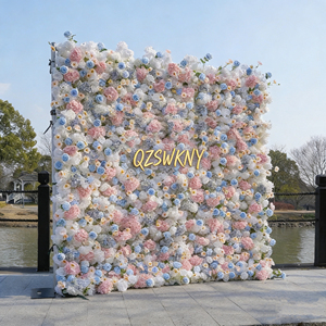 Outstanding Decorative Performance <b>Artificial</b> Flower Wall 8ftx8ft Wedding Event Reception Decor - Product Image 2