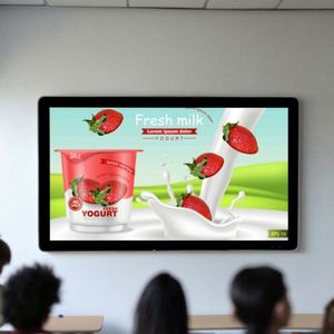 Kiosque tactile mural de 32 pouces en métal Machine de publicité en réseau pour magasin de thé et affichage de thé au lait dans les ascenseurs et les centres commerciaux - Product Image 1