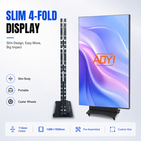 Afficheur LED pliable P1.86 compact, gain de place de 50 %, pour événements intérieurs, locations, commerces de détail, centres commerciaux, expositions, signalisation numérique