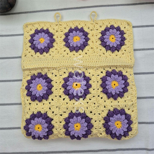 Haute qualité fleurs violettes couverture de <span class=keywords><strong>livre</strong></span> <span class=keywords><strong>au</strong></span> <span class=keywords><strong>crochet</strong></span> couverture en coton à la main cadeau <span class=keywords><strong>au</strong></span> <span class=keywords><strong>crochet</strong></span> pour écrivains <span class=keywords><strong>Crochet</strong></span> E-Reader couverture - Product Image 2