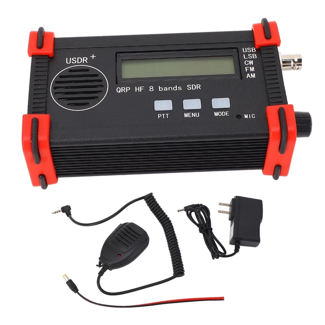 Shortwave Radio Transceiver 8 Band QRP SSB CW Transceiver with Handheld Microphone