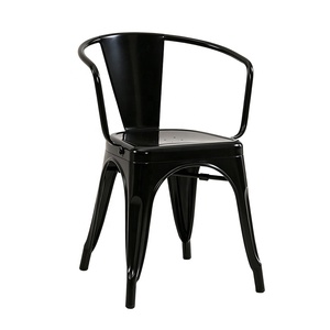 <span class=keywords><strong>Silla</strong></span> de Comedor Moderna de Hierro con Reposabrazos, Estilo Industrial para Restaurante, Bar, Tolixs, Hierro Antiguo, Apilable, Metálica, Duradera - Product Image 5