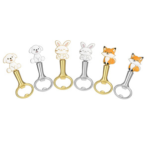 Abridor de Botellas de Aleación de Zinc con Diseño de Conejo, Cachorro y Zorro, Recuerdo de Boda, Regalo, Artículo Novedoso - Product Image 4