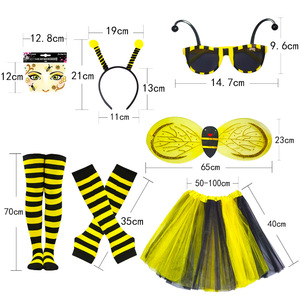 Bee <strong>Costume</strong> Accessories Set Adult Kids Bees Antenna Bopper Headband Tutu Skirt Halloween <strong>Costume</strong> Honey Bee Party Cosplay - Product Image 2