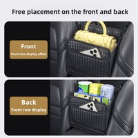 Poubelle de voiture suspendue côté passager avant et boîte de rangement avec sac poubelle – Pratique tout-en-un pour l'organisation intérieure de la voiture – Fabriqué en Chine