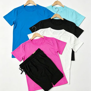 Vêtements de sport pour hommes, ensemble t-shirt de course, shorts de sport respirants, vêtements de fitness, vente <span class=keywords><strong>en</strong></span> gros - Product Image 6