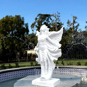 Statua <span class=keywords><strong>di</strong></span> <span class=keywords><strong>Angelo</strong></span> in Marmo a Grandezza Naturale Stile Europeo TREVI, Scultura in <span class=keywords><strong>Pietra</strong></span> Naturale con <span class=keywords><strong>Ali</strong></span> per Decorazione Esterna <span class=keywords><strong>di</strong></span> Giardini, Ville e Parchi - Product Image 1