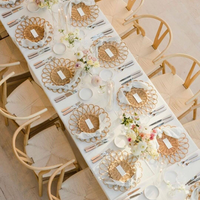 Assiettes en rotin tissé à la main fournisseur en gros vaisselle en osier de bambou écologique décoration de salle à manger durable du Vietnam