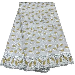 Tissu nigérian 100 coton Voile dentelle suisse 2023 tissu africain dentelle suisse de haute qualité