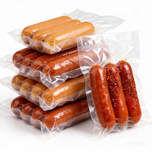 Sachet Doypack à haute barrière, stérilisable et résistant à la chaleur, pour cuisson sous pression, destiné aux aliments prêts à consommer (viande, saucisses, <span class=keywords><strong>jambon</strong></span>) et aux repas entièrement cuits - Product Image 1