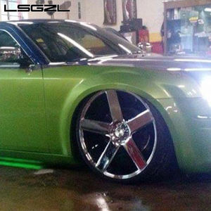 Изготовленные на заказ кованые 5 спиц из алюминиевого сплава полированные хромированные колеса обода серебро 5x114,3 5x120 5x130 18 19 20 21 22 23 24 26 дюймов - Product Image 4