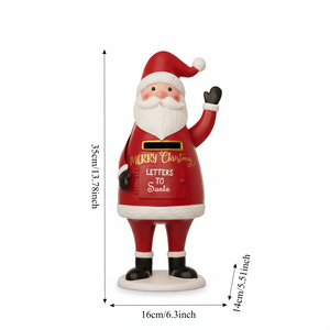 Figurine de Père Noël agitant la main pour boîte aux lettres - Contient des lettres pour Père Noël, décoration de Noël interactive pour enfants - Product Image 3
