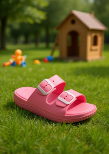 Sandali Unisex in EVA con Doppio Cinturino, Taglia 25, Comode Scarpe Estive per Bambini, Colore Unico con Chiusura a Fibbia - Product Image 2