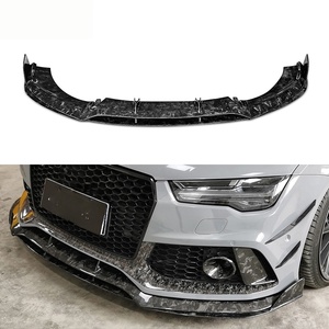 Alerón delantero estilo Aubu de fibra de carbono preimpregnada con acabado brillante, divisor de parachoques, aditivo para <span class=keywords><strong>Audi</strong></span> RS7 <span class=keywords><strong>C7</strong></span> 2014 2015 - Product Image 1