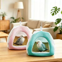 Nid d'oiseau en maille respirante pour perroquet, hamac suspendu d'été, lit de repos pour perruche, agapornis, conure solaire, petits perroquets