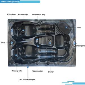 Sunrans bak mandi panas 3 orang, pasang dan Mainkan <span class=keywords><strong>Spa</strong></span> luar ruangan SR803D USA Balboa sistem akrilik mewah kesehatan <span class=keywords><strong>Spa</strong></span> resor kesehatan - Product Image 6