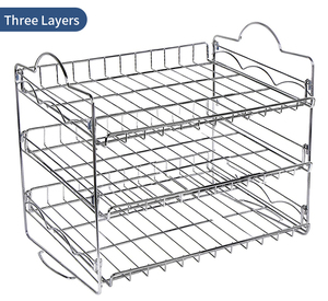 <strong>Counter</strong> <strong>Top</strong> Metal Wire Dispenser Can Rack Adjustable <strong>Shelf</strong> Design - Product Image 4