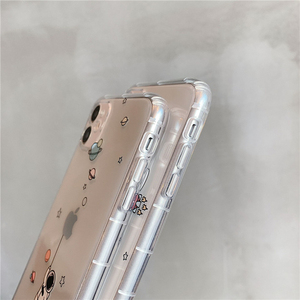 Funda negra para teléfono móvil de astronauta de dibujos animados en 3D para iPhone 14 13 12 11 pro Max para iPhone 15 funda man space - Product Image 6