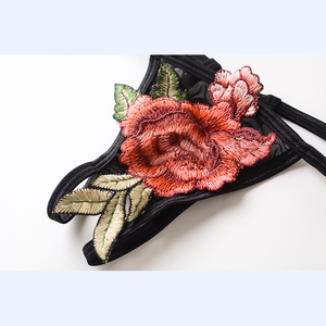Sujetador de ropa interior Sexy traviesa para <span class=keywords><strong>chicas</strong></span> jóvenes, sujetador de señora Sexy, bragas, lencería bordada - Product Image 6