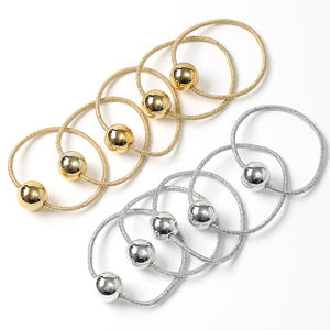 CLARMER Europeo Americano bola dorada y plateada cuerda <span class=keywords><strong>de</strong></span> <span class=keywords><strong>pelo</strong></span> <span class=keywords><strong>de</strong></span> Navidad anillo <span class=keywords><strong>de</strong></span> <span class=keywords><strong>pelo</strong></span> fresco avanzado para accesorio <span class=keywords><strong>de</strong></span> cabello femenino - Product Image 2