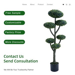 PZ-1-273 Tùy Chỉnh Lá Handmade Cây Trồng Trong Chậu Cây Trong Nồi Nhựa Bất Cảm Ứng Lớn Cây Nhân Tạo - Product Image 2