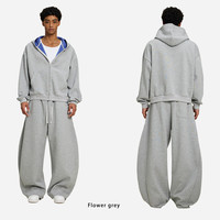Setelan Tracksuit Pria Model Flare Berkerudung Bahan Katun Terry Oversize - Streetwear Bernapas & Ramah Lingkungan