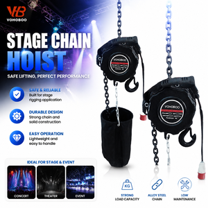 Palans à chaîne électriques 220V/110V 3 tonnes, type crochet en acier allié, pour la scène, le théâtre, <span class=keywords><strong>les</strong></span> concerts, l'éclairage et la rigging - Product Image 1