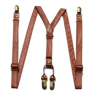 Accessoire de vêtements de mode de qualité supérieure ceinture en cuir PU <span class=keywords><strong>jarretelle</strong></span> réglable Y-back avec 4 Clips de couleur cuivre pour Groomsman - Product Image 1