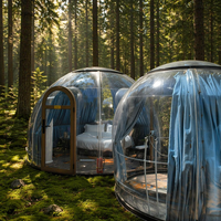 Dôme géodésique Full Glamour, design moderne pour le camping en plein air et les hôtels, fabriqué en PC au Portugal