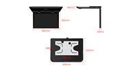 Monitor de Techo para Auto de 15.6 Pulgadas, HD 1080P, Plegable, Reproductor MP5 con Luz Ambiental LED, Universal para Autobús y RV