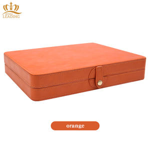 고품질 휴대용 원목 천연 가죽 헤어 가위 디스플레이 포장 박스 케이스 살롱 바버 도구 빗 정리함 - Product Image 3