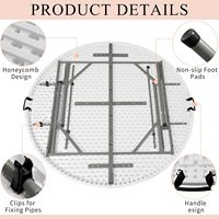 Chaises et table pliantes rondes en plastique modernes pour enfants, avec pieds en fer, pour événements, à prix abordable, style Dubaï